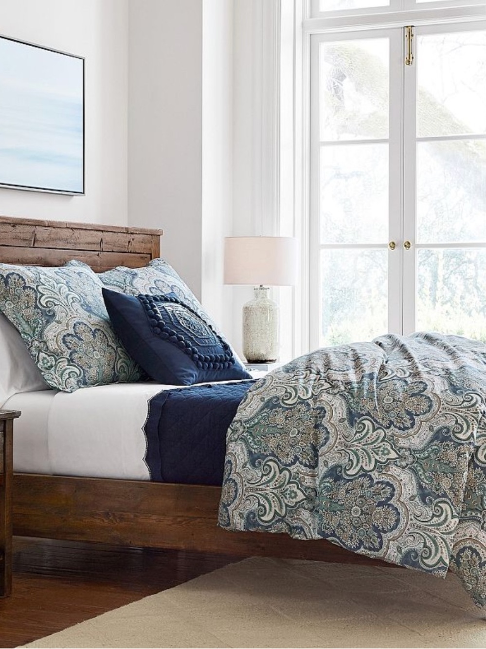 Pottery Barn Jordana King Duvet and Shams